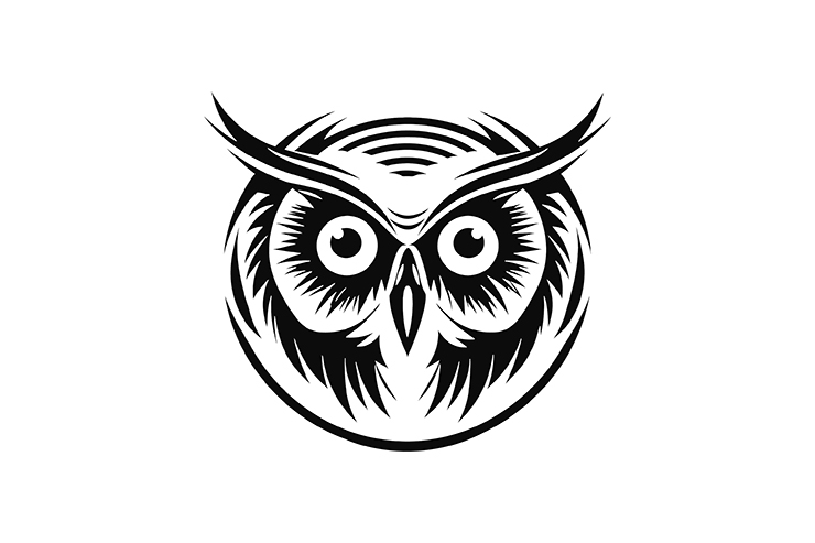 Owl illustration icon vector logo