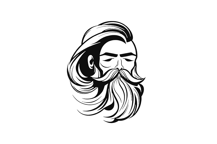 Person portrait illustration vector icon logo