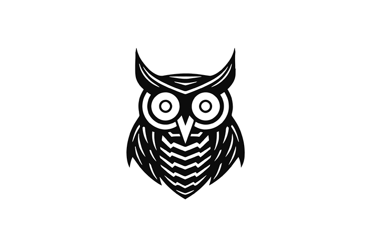 Owl illustration icon vector logo