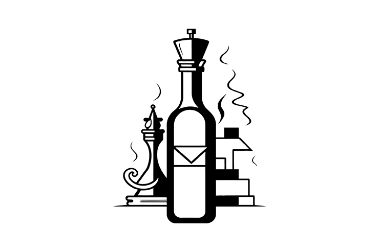 Chessboard illustration icon vector logo