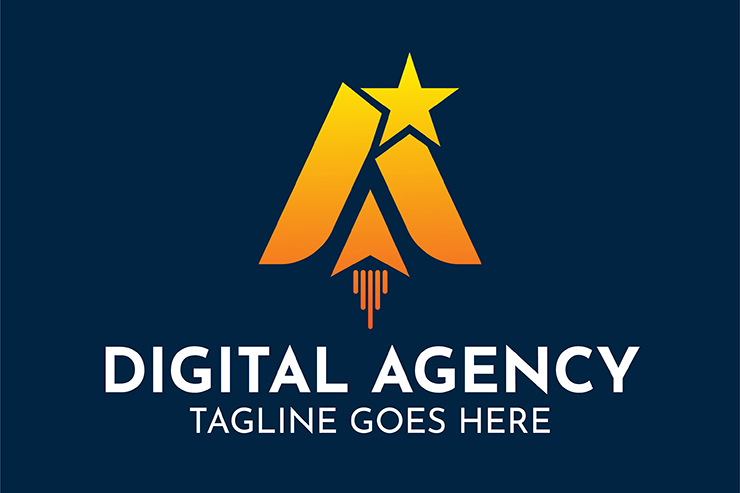 Digital marketing company vector logo
