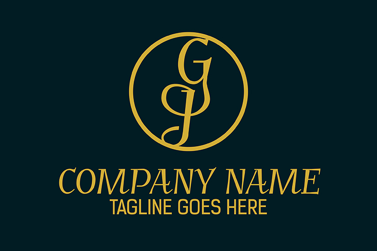 GJ letter mark monogram logo