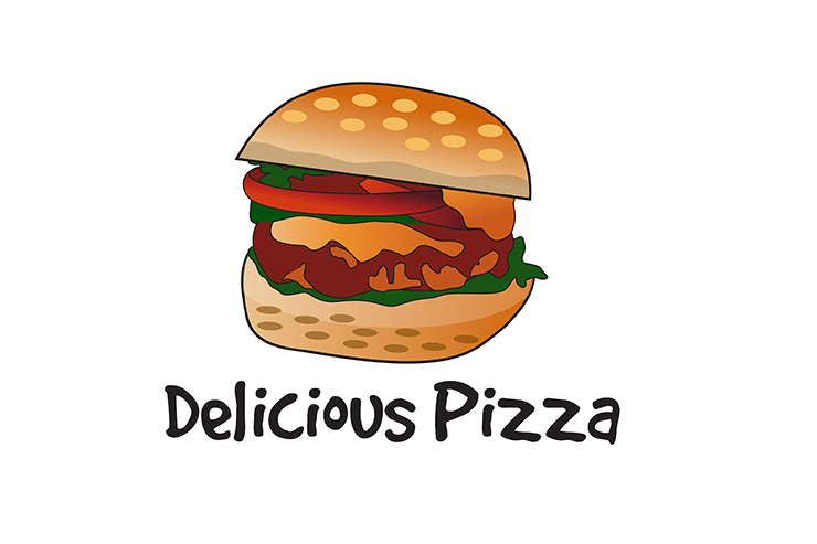 Pizza illustration icon logo