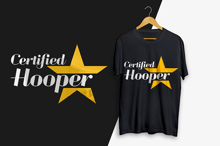 Certified hooper t-shirt design