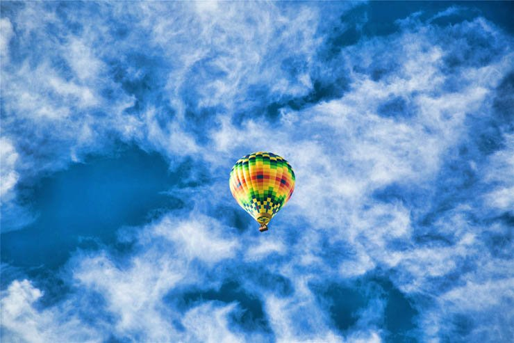 Paragliding balloon fly sky cloud flying colorful