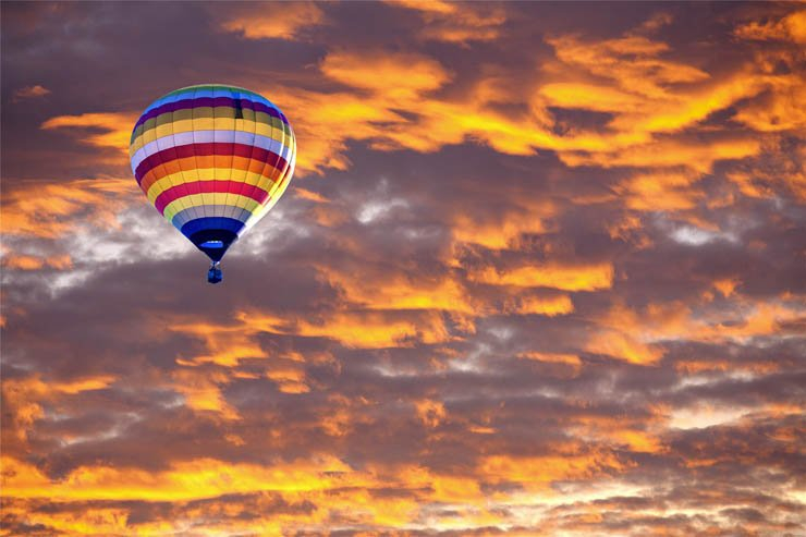 Paragliding balloon fly sky cloud sunset flying colorful