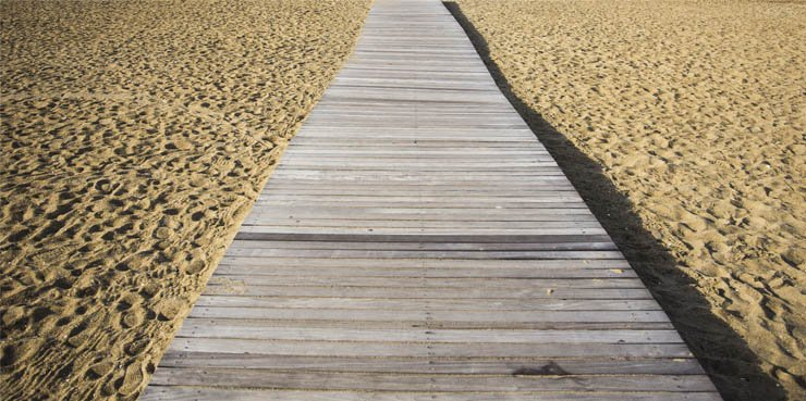 Pier sand road wood