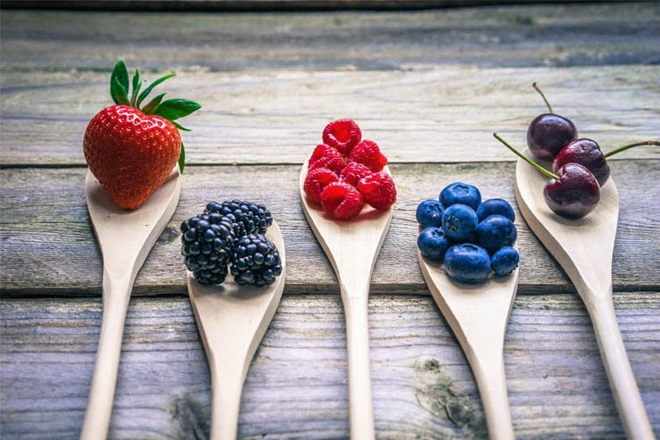 RusticFruits cherry spoon spoons wood fruit fruits eat blackberry food kitchen health healthy berry blueberry redberry strawberry