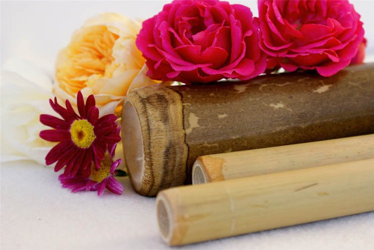 Spa bamboo flower flowers rose roses wood wooden