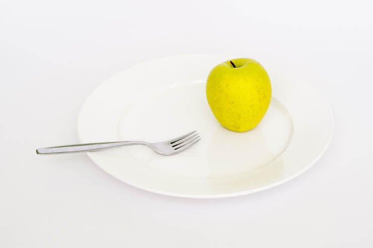 Weight diet apple fork dish health healthy loss