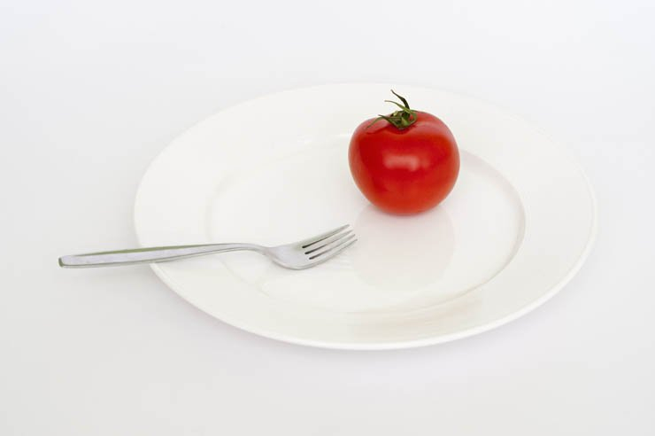 Weight diet tomato fork dish healthy health loss