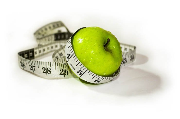 Weight loss apple health healthy measuring tape slim diet