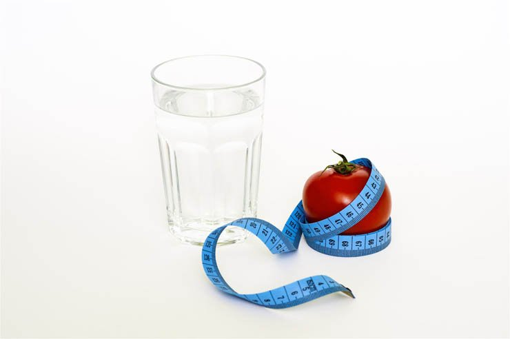 Weight measuring tape water cup healthy health plan diet loss