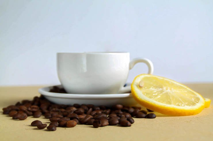 coffee bean beans clice lemon cup mug plate cafe drinl