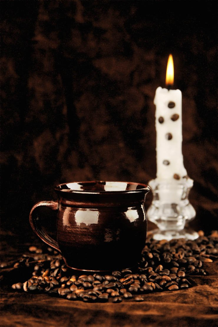 coffee candle bean beans fire cafe coffeeshop drink