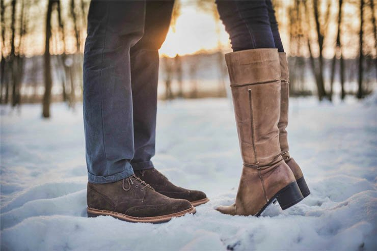 couple winter snow love romantic romance happy leg legs snowy winter