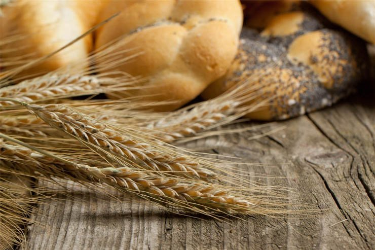 flour wheat barley bread loaf food meal kitchen wood fresh bake