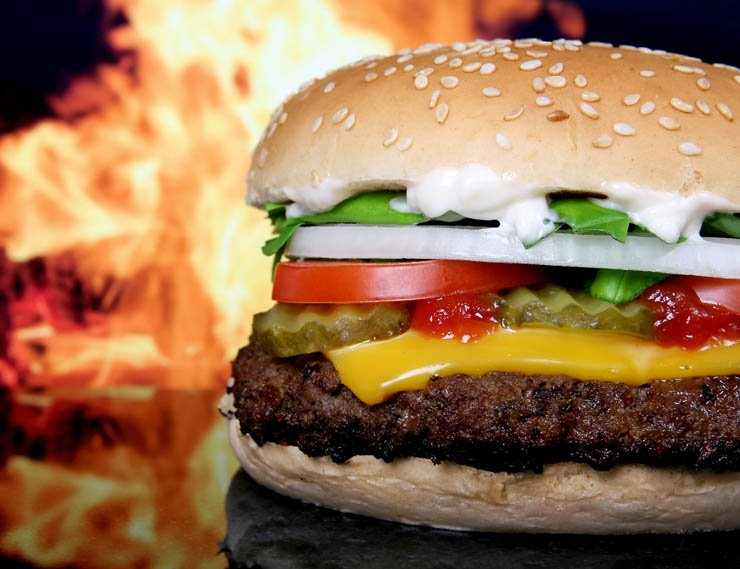 food fast fastfood cook cooking restaurant meal eat eating hamburger burger fire flame