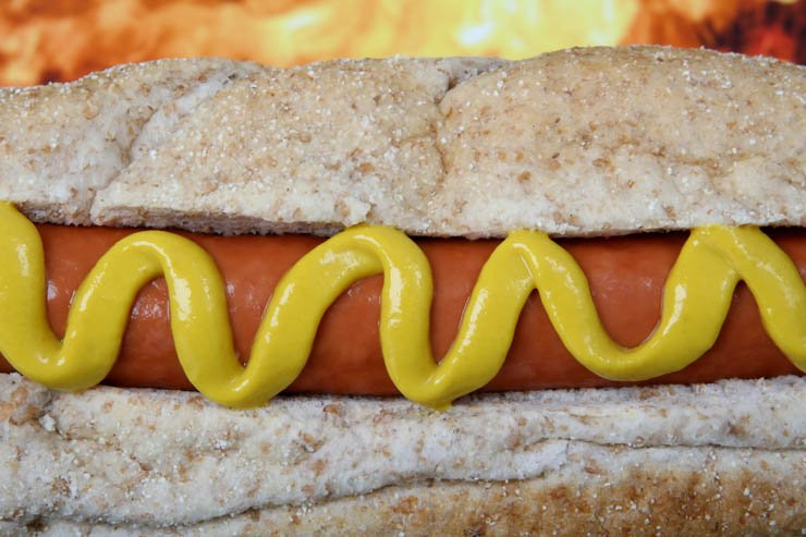food fast fastfood cook cooking restaurant meal eat eating sandwich fire flame sauce mustard hotdog