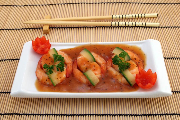food meal meals restaurant cook cooking eat dish chinese japanese asian shrimp sea seafood vegetable vegetables
