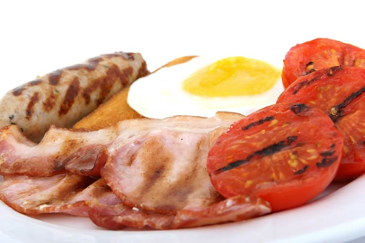 food meal meals restaurant cook cooking eat dish omlette egg breakfast tomato sussage bacon