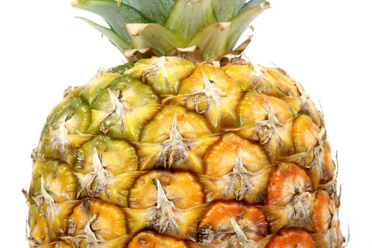 fruit fruits health healthy food tropical pineapple close isolated