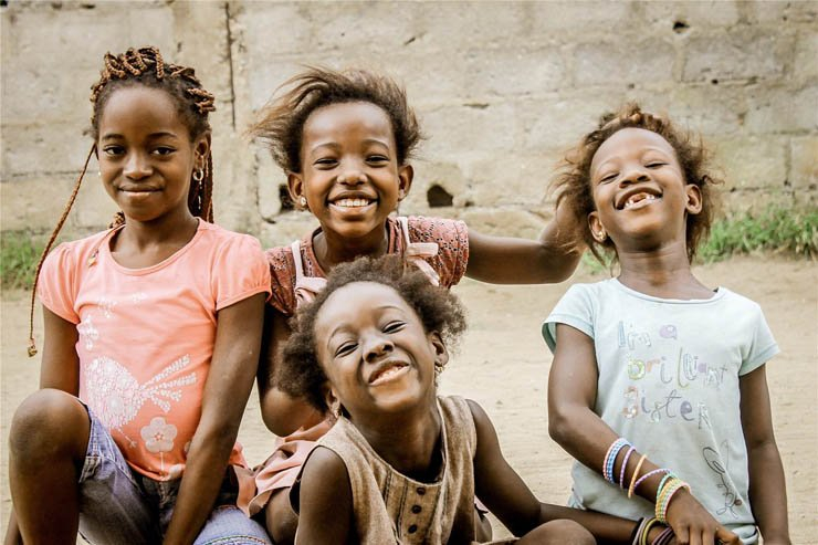 girls girl child children happy play africa african