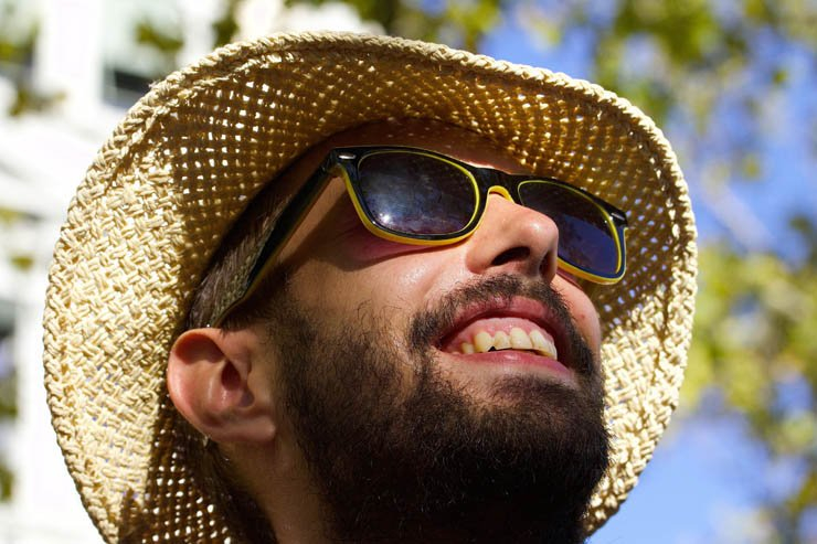 man male smile hat sun sunny glasses sunglasses happy