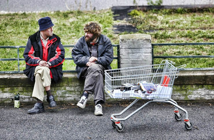 old man men homeless street shopping cart