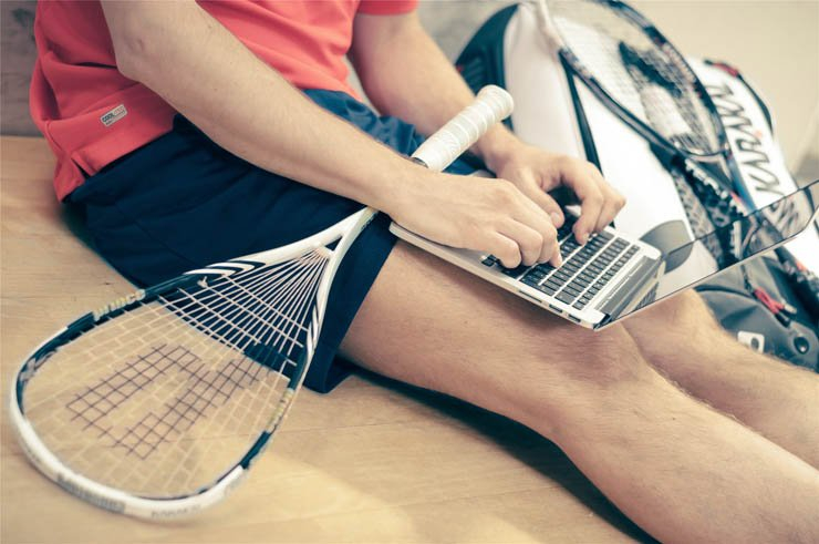 pause paddle tennis laptop workout training mac macbook study studying sport sports tech technology