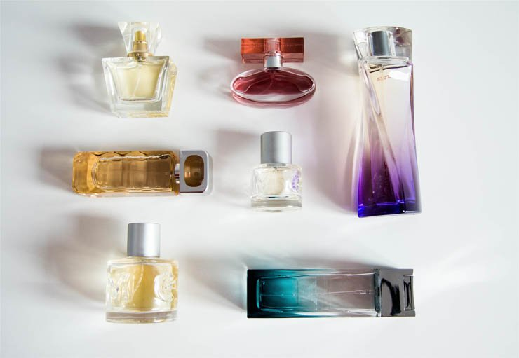 perfume bottles colorful smell
