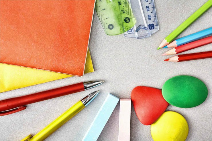 school supply pen pencil color sheet ruler earser education creative creativity