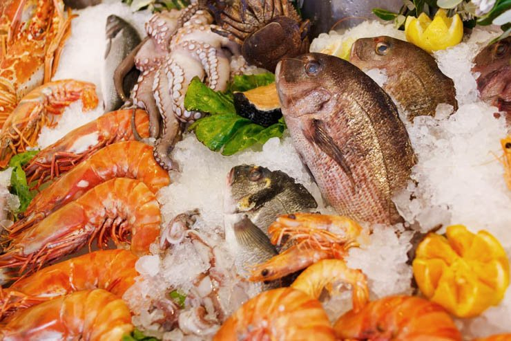 seafood food sea kitchen restaurant cook cooking eat shrimps fish octopus freeze frozen