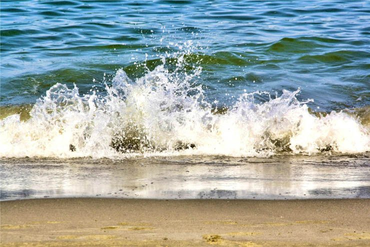 shore ocean sea wave waves beach summer sand