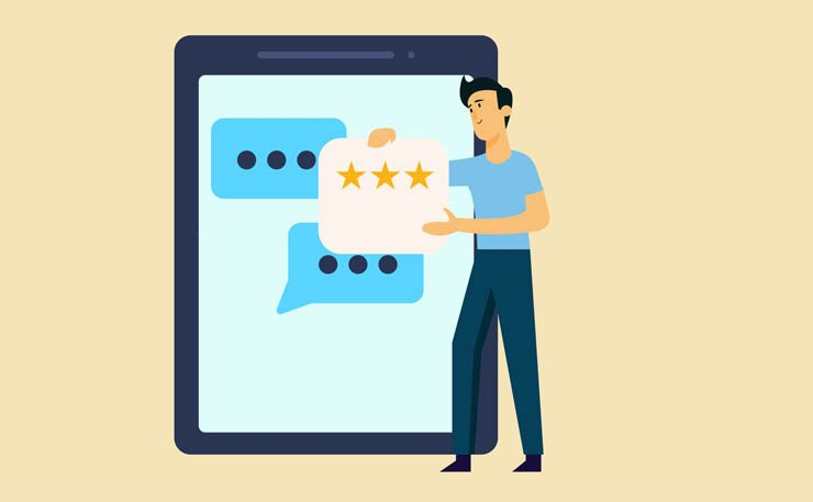 user review rate rating opinion star stars feedback users satisfied satisfaction happy customer app apps chat support