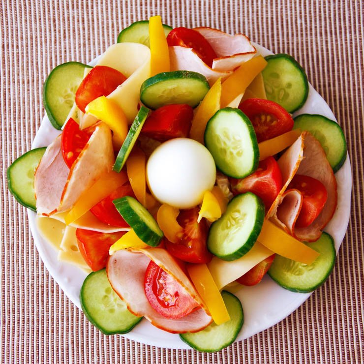 vegetable vegetables egg salad plate restaurant health healthy food