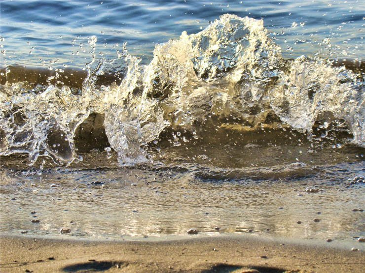 waves wave shore sand sea water ocean