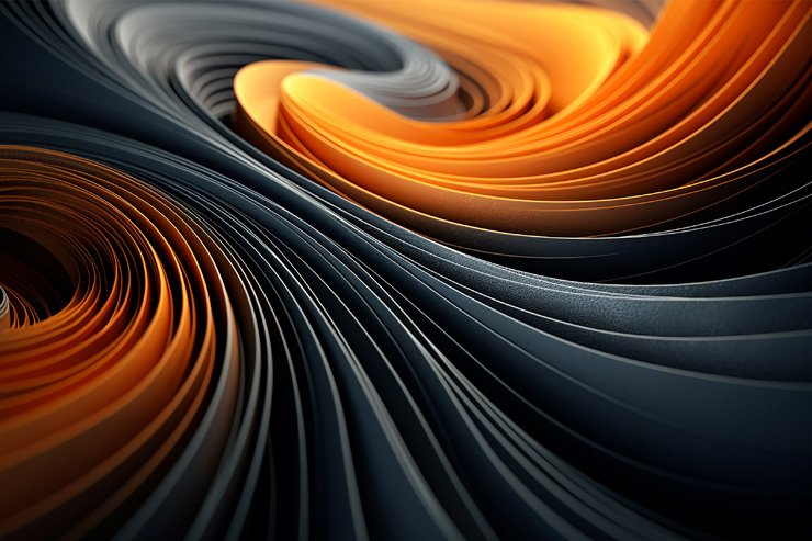 abstract art design waves curves wave curve orange black