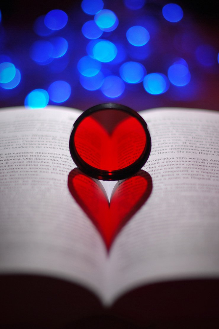 book love heart ring red bokah lovely care read reading