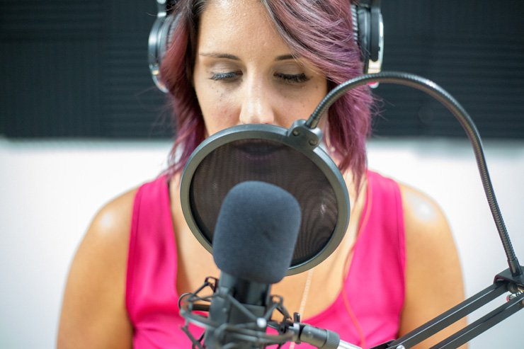 business finance formal job work employee working podcast radio sound audio speaker microphone woman women