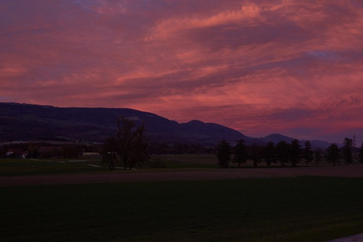 evening sunset sky clouds nature landscape farm