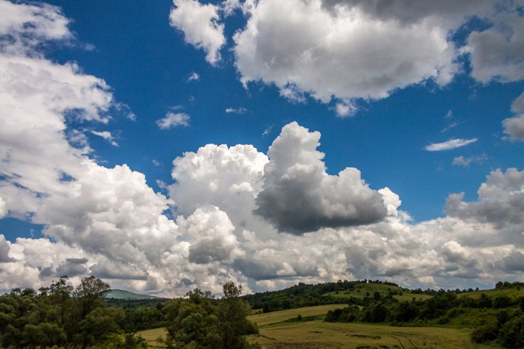 farm field sky blue clouds cloudy nature trees tree spring summer