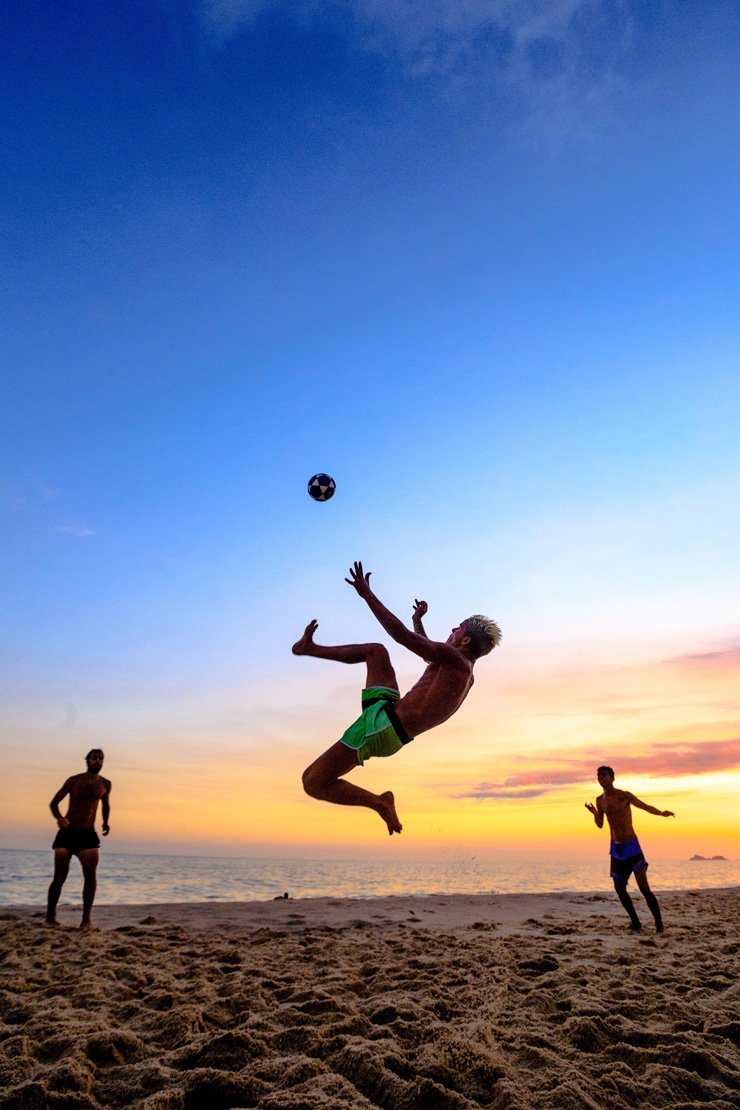 football soccer sport sports beach sand players player ball double kick shoot shooting