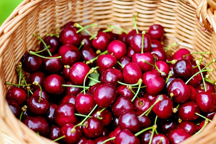 fruit fruits food foods cherry cherries basket