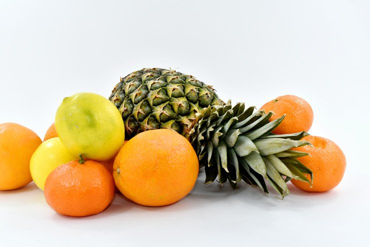 fruit fruits food foods healthy health diet vitamin apple tangerine pineapple lemon