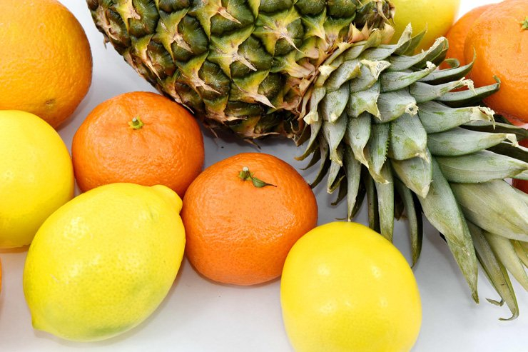 fruit fruits food foods healthy health diet vitamin lemon tangerine pineapple