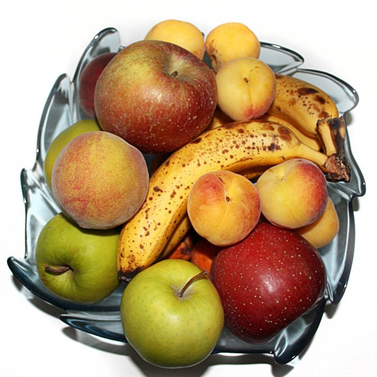 fruit fruits food healthy health diet apple banana apricot peach bowl