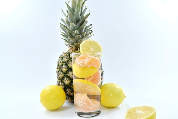 fruit fruits food healthy health diet lemon slice tangerine pineapple detox vitamin water