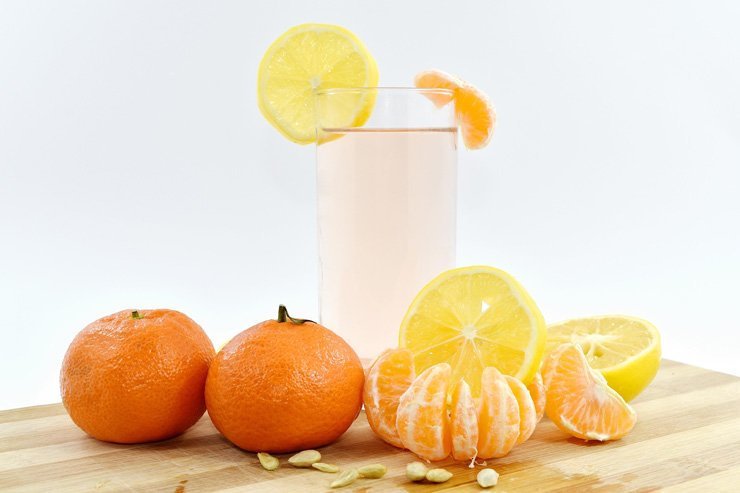 fruit fruits food healthy health diet lemon slice tangerine water