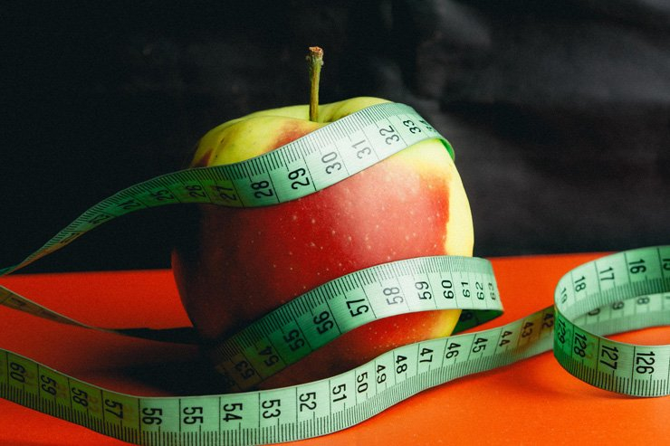 fruit fruits food healthy health diet measure tape apple